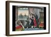 Teacher or Father Spies Ships in the Harbor with Children-Charles Butler-Framed Art Print