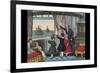 Teacher or Father Spies Ships in the Harbor with Children-Charles Butler-Framed Art Print