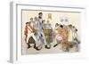 Teacher Spanking Boys with a Ruler in a One-Room School-null-Framed Giclee Print