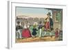 Teacher with Monkey Takes His Students on a Trip to London-Charles Butler-Framed Art Print