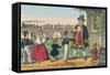 Teacher with Monkey Takes His Students on a Trip to London-Charles Butler-Framed Stretched Canvas