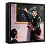 Teaching Algebra-English School-Framed Stretched Canvas