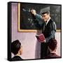 Teaching Algebra-English School-Framed Stretched Canvas