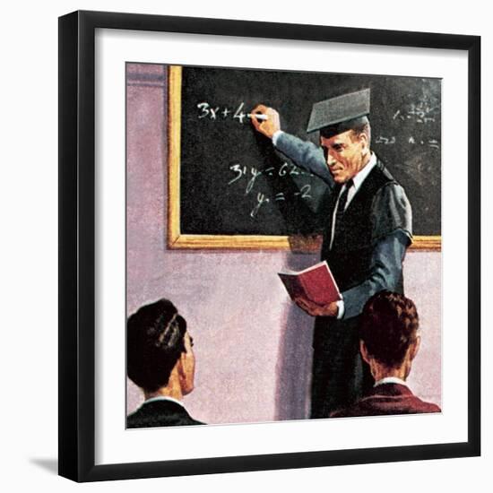 Teaching Algebra-English School-Framed Giclee Print