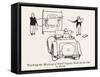 Teaching Hand Signaling-William Heath Robinson-Framed Stretched Canvas