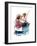 Teaching How to Fish - Child Life-Keith Ward-Framed Giclee Print