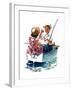 Teaching How to Fish - Child Life-Keith Ward-Framed Giclee Print