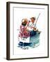 Teaching How to Fish - Child Life-Keith Ward-Framed Giclee Print