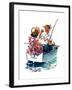 Teaching How to Fish - Child Life-Keith Ward-Framed Giclee Print