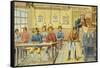 Teaching Machines in the Classroom-Jean Marc Cote-Framed Stretched Canvas