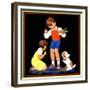 Teaching Manners - Child Life-Clarence Biers-Framed Giclee Print