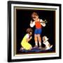 Teaching Manners - Child Life-Clarence Biers-Framed Giclee Print