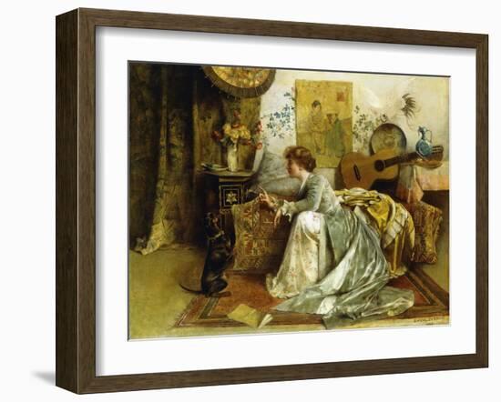 Teaching the Dog a New Set of Tricks-Bertelan Karlovsky-Framed Giclee Print