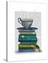 Teacup and Books-Fab Funky-Stretched Canvas