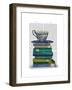 Teacup and Books-Fab Funky-Framed Art Print