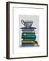 Teacup and Books-Fab Funky-Framed Art Print