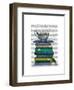 Teacup and Books-Fab Funky-Framed Art Print