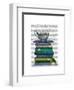 Teacup and Books-Fab Funky-Framed Art Print