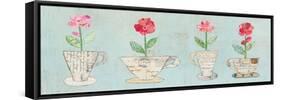 Teacup Floral V-Courtney Prahl-Framed Stretched Canvas