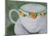 Teacup with Flowers-Dale Hefer-Mounted Photographic Print