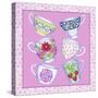 Teacups 2-Kimura Designs-Stretched Canvas