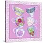 Teacups 2-Kimura Designs-Stretched Canvas