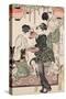 Teahouse Girls under a Wistaria Espalier, 1795-Kitagawa Utamaro-Stretched Canvas
