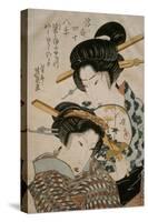 Teahouse Meeting-Keisai Eisen-Stretched Canvas