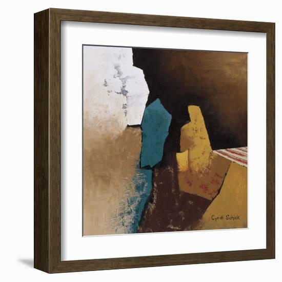 Teal Abstract I-Cyndi Schick-Framed Giclee Print