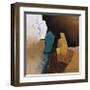 Teal Abstract I-Cyndi Schick-Framed Giclee Print