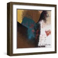 Teal Abstract II-Cyndi Schick-Framed Giclee Print