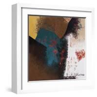 Teal Abstract II-Cyndi Schick-Framed Giclee Print