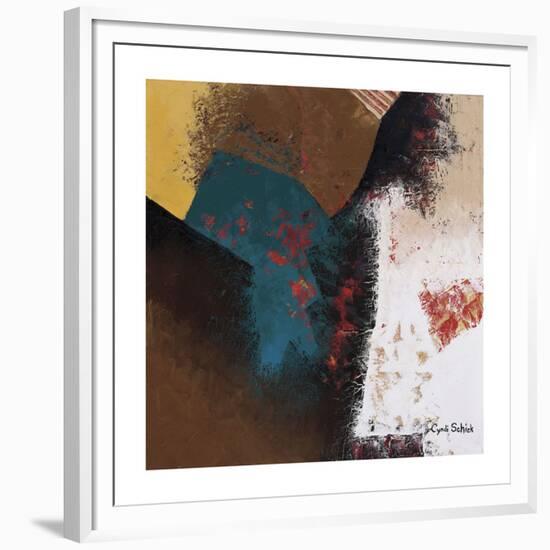 Teal Abstract II-Cyndi Schick-Framed Giclee Print