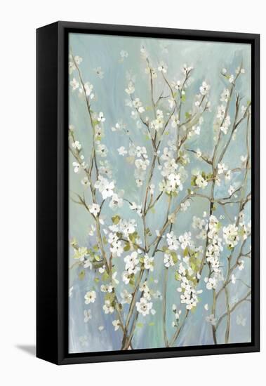 Teal Almond Blossoms-Asia Jensen-Framed Stretched Canvas