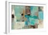 Teal and Aqua Reflections V2-Silvia Vassileva-Framed Premium Giclee Print