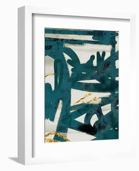 Teal and Flare 1-Cynthia Alvarez-Framed Art Print