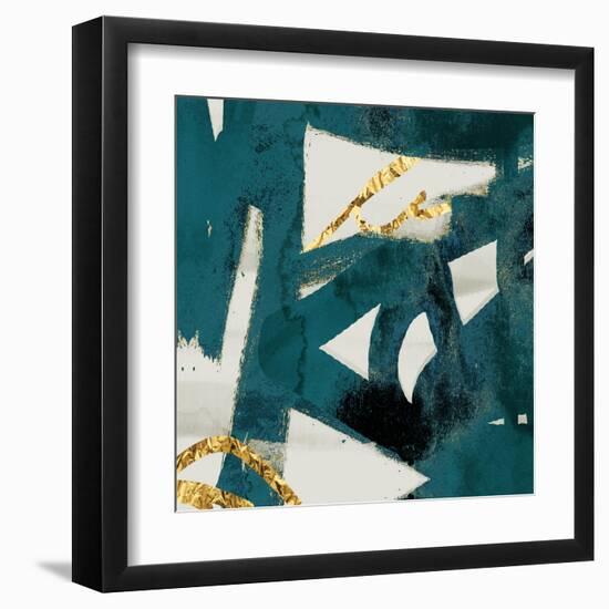 Teal and Flare Square B-Cynthia Alvarez-Framed Art Print