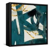 Teal and Flare Square C-Cynthia Alvarez-Framed Stretched Canvas