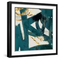 Teal and Flare Square C-Cynthia Alvarez-Framed Art Print