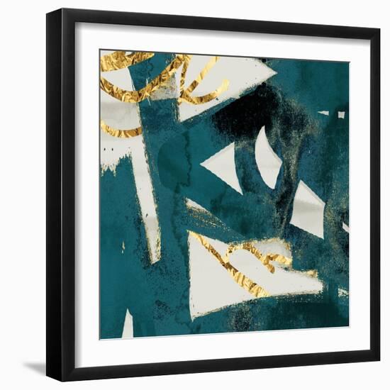 Teal and Flare Square C-Cynthia Alvarez-Framed Art Print