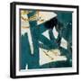 Teal and Flare Square C-Cynthia Alvarez-Framed Art Print