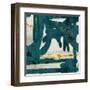 Teal and Flare Square D-Cynthia Alvarez-Framed Art Print