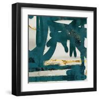Teal and Flare Square D-Cynthia Alvarez-Framed Art Print