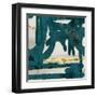 Teal and Flare Square D-Cynthia Alvarez-Framed Art Print