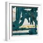 Teal and Flare Square D-Cynthia Alvarez-Framed Art Print