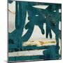 Teal and Flare Square D-Cynthia Alvarez-Mounted Art Print