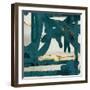 Teal and Flare Square D-Cynthia Alvarez-Framed Art Print