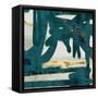 Teal and Flare Square D-Cynthia Alvarez-Framed Stretched Canvas