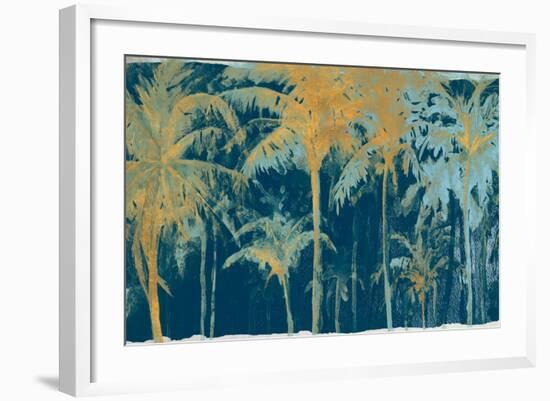 Teal and Gold Palms-Patricia Pinto-Framed Art Print