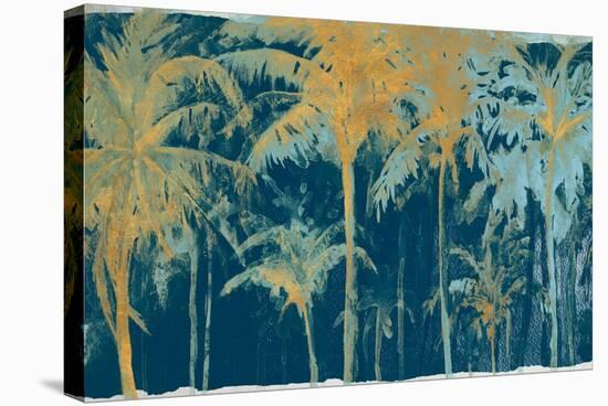 Teal and Gold Palms-Patricia Pinto-Stretched Canvas